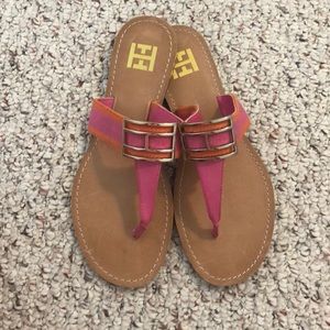 Tommy Hilfiger Orange and Pink Sandals